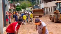 Mobilização no interior de Minhas Gerais para mitigar o estrago das chuvas intensas