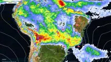 Frente fria traz tempestades ao Brasil