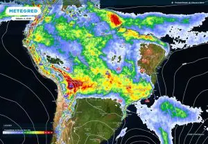 Frente fria traz tempestades ao Brasil