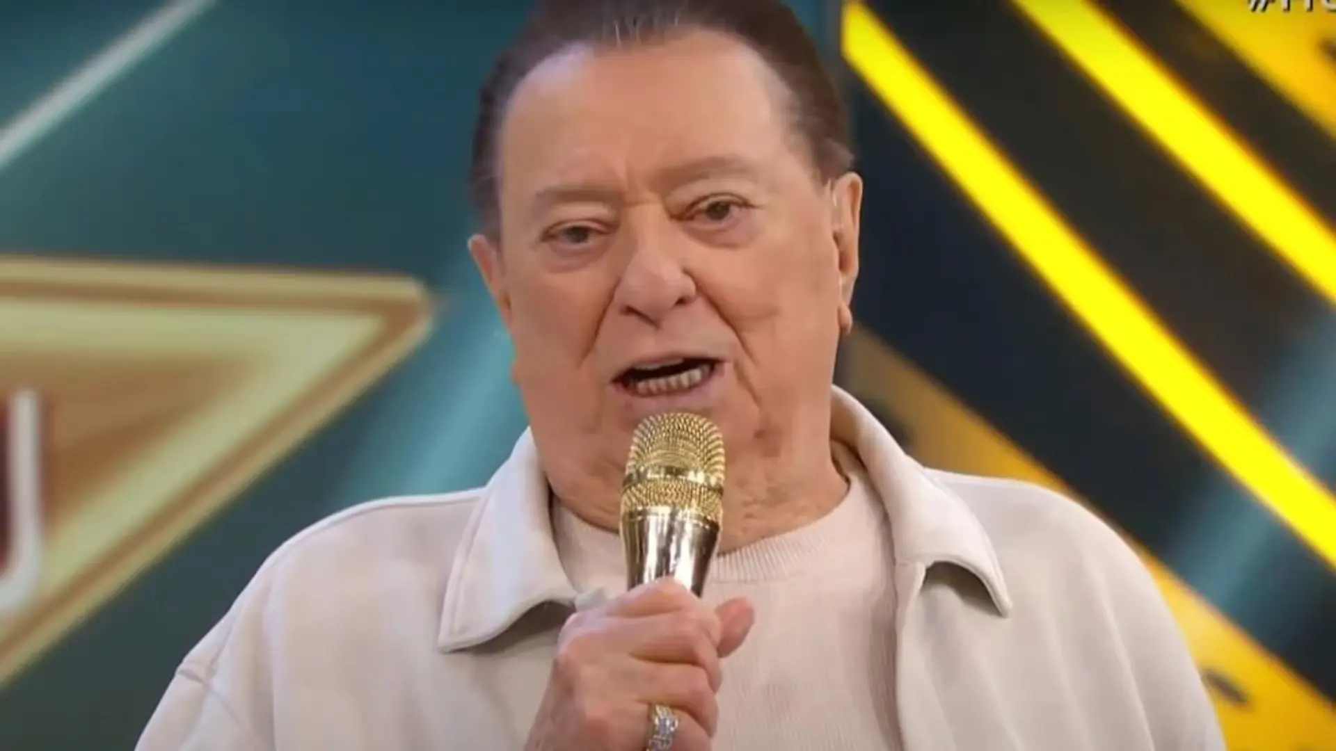 Foto de Raul Gil em seu último programa no SBT