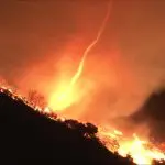 Tornado de fogo na Califórnia | Foto: Twitter-X/Reprodução