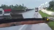 Cratera na rodovia BR-101 em Santa Catarina | Foto: Redes sociais/Reprodução