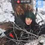 Imagem de suposto registro de um soldado norte-coreano em combate na região russa de Kursk | Foto: Reprodução/Twitter/X