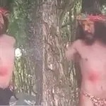 Registros compartilhados nas redes sociais mostram o momento em que um homem caracterizado como Jesus começa a dançar de forma provocativa | Foto: Reprodução/Redes sociais