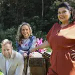Fabiana Karla e os chefs Carole Crema e André Mifano no SBT