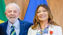 Presidente do Brasil, Luiz Inácio Lula da Silva, ao lado da mulher, Janja da Silva; MPF