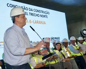 Chegada da Tuneladora à Estação Brasilândia da Linha 6-Laranja, em 04/02/2025