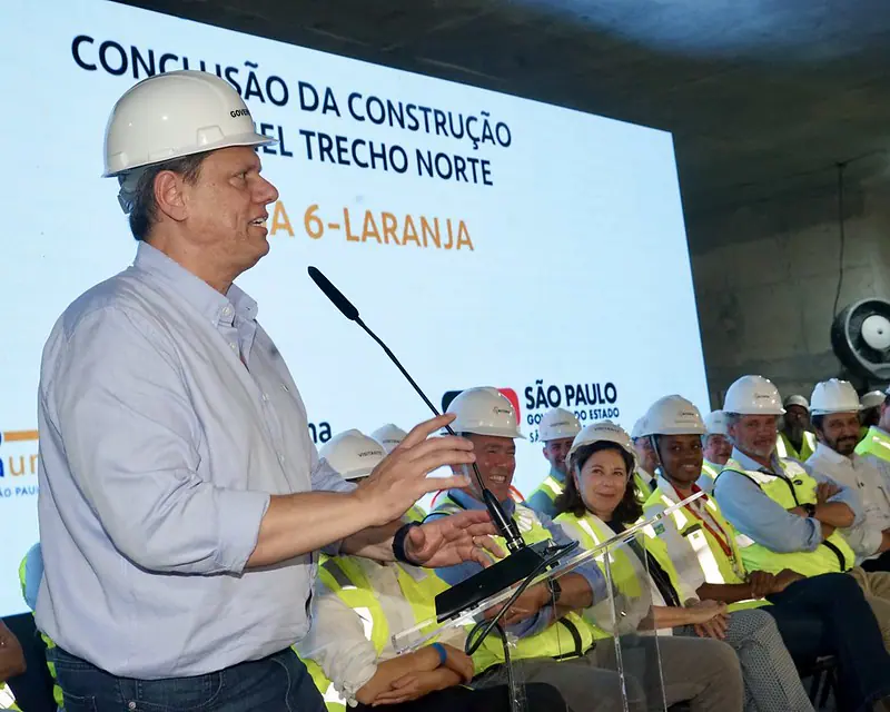 Chegada da Tuneladora à Estação Brasilândia da Linha 6-Laranja, em 04/02/2025
