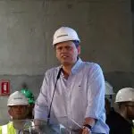 Governador Tarcísio de Freitas na chegada da Tuneladora à Estação Brasilândia da Linha 6-Laranja. Ele pretende realizar obras na Raposo Tavares