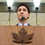 O primeiro-ministro do Canadá, Justin Trudeau, durante uma coletiva de imprensa - 1º/2/2025 | Foto: Patrick Doyle/Reuters