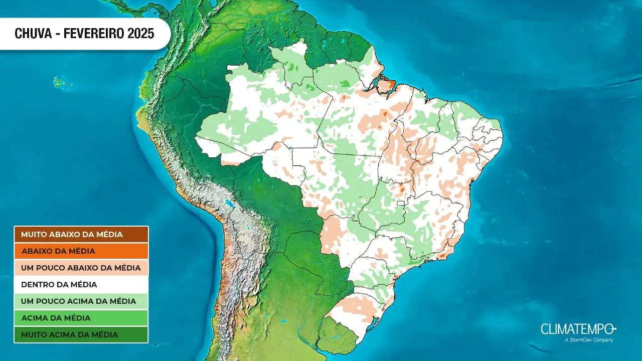 Fevereiro costuma ser um mês chuvoso em grande parte do Brasil | Foto: Divulgação/Climatempo