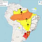 Previsão do tempo do Inmet para o início de semana no Brasil