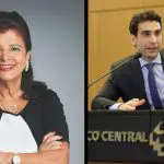À esquerda, a empresária Luiza Trajano; à direita, o presidente do Banco Central, Gabriel Galípolo. Ela pediu que ele não anuncie aumentos dos juros