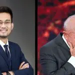 À esquerda, o deputado federal Kim Kataguiri (União-SP); à esquerda, o presidente Luiz Inácio Lula da Silva