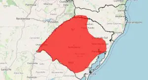 O aumento do calor deve-se à falta de chuvas regulares na parte norte da Argentina e no centro-oeste do Rio Grande do Sul | Foto: Reprodução/Inmet