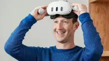 Mark Zuckerberg testa óculos de realidade virtual da Meta