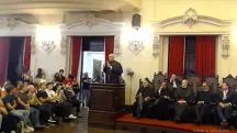 Alexandre de Moraes durante evento na chamada 'recepção de calouros', da Faculdade de Direito da USP: novo ataque às redes sociais | Foto: Reprodução/YouTube