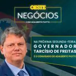 Tarcísio de Freitas é o convidado do programa Oeste Negócios, nesta segunda-feira, 10, no YouTube | Foto: Reprodução/Instagram/oeste.negocios