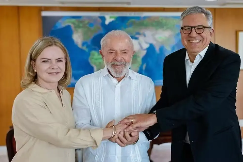O presidente Lula, Alexandre Padilha e Gleisi Hoffmann | Crédito: Ricardo Stuckert/Presidência da República