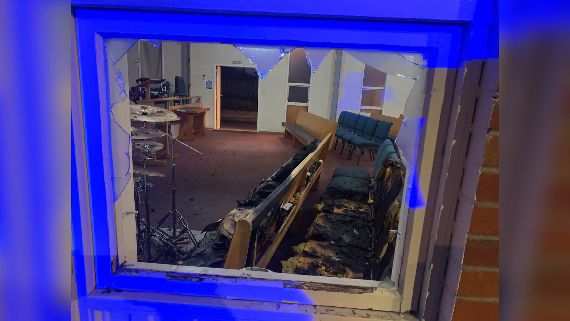 Igreja é incendiada na Nova Zelândia | Foto: David Dew/Reprodução