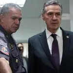 Luís Roberto Barroso durante reunião no Copom de São Paulo | Foto: Paulo Pinto/Agencia Brasil