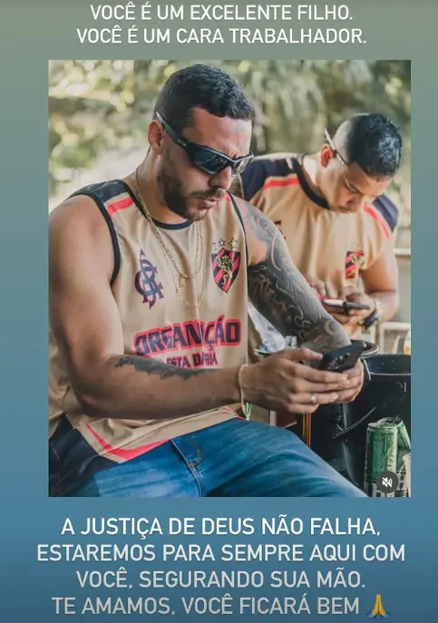 postagem da mulher do torcedor empalado no recife