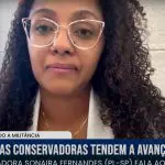 A vereadora Sonaira Fernandes (PL-SP) durante entrevista ao Jornal da Oeste | Foto: Reprodução/YouTube/Jornal da Oeste