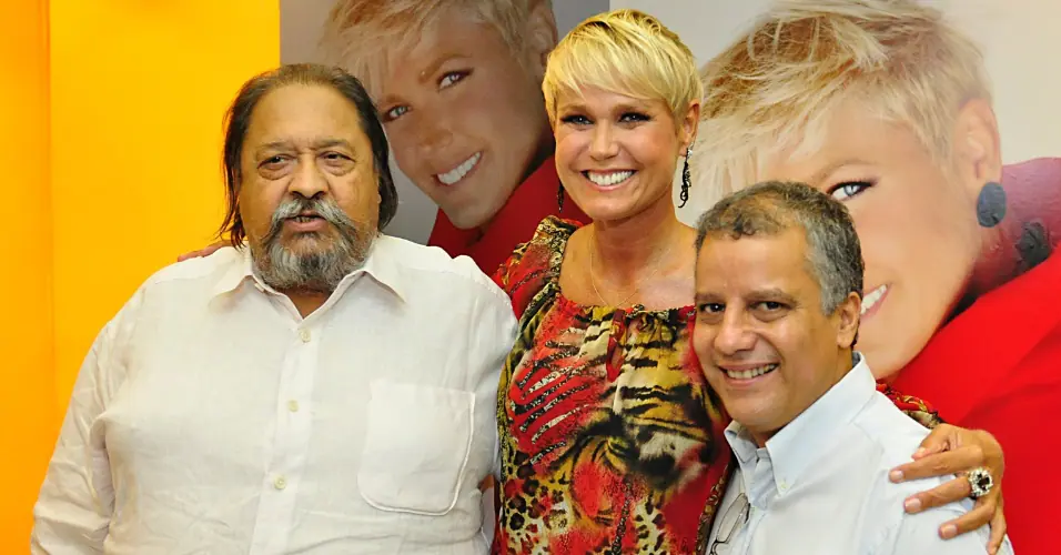 Foto de Roberto Talma, Xuxa e Mario Meirelles