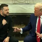 Volodymyr Zelensky e Donald Trump discutiram durante encontro na Casa Branca | Foto: Reprodução/Redes sociais