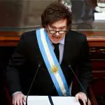 O presidente da Argentina, Javier Milei, no Congresso Nacional de Buenos Aires. Foto | REUTERS/Matias Baglietto/File Photo