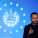 Nayib Bukele, presidente de El Salvador, fala durante a cerimônia de inauguração do Key Institute em Antiguo Cuscatlan, El Salvador - 19/3/2025 | Foto: Reuters/Jose Cabezas