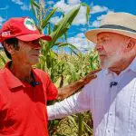 Presidente da República, Luiz Inácio Lula da Silva, durante visita às áreas de produção de goiaba, café e milho, em Campo do Meio (MG)