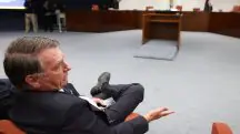 Ex-presidente Jair Bolsonaro em julgamento da denúncia do núcleo 1 da Pet 12.100, no STF