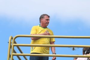 Bolsonaro durante a manifestação a favor da anistia em Copacabana | | Foto: Igor Villas Bôas/Revista Oeste
