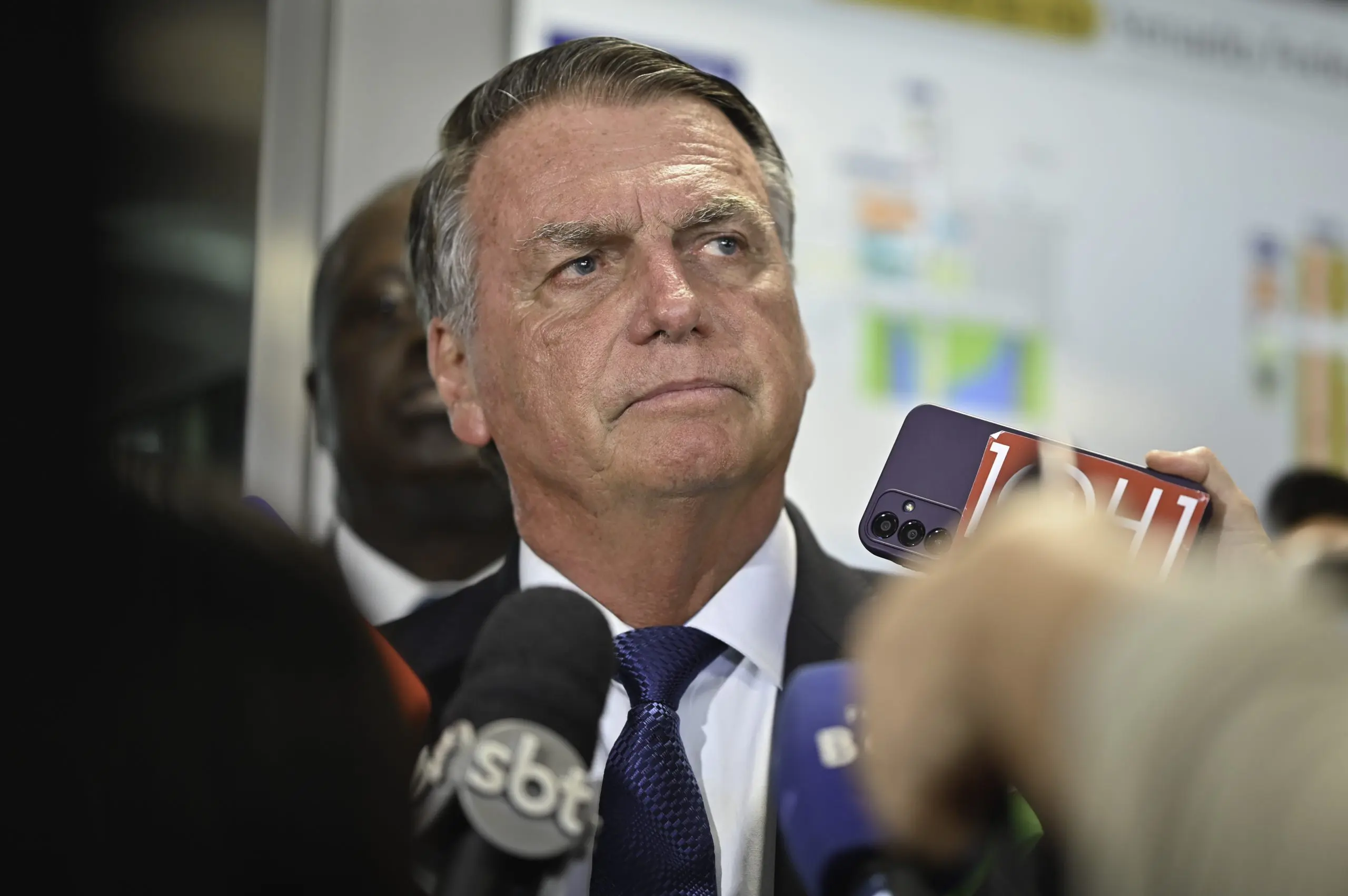 Bolsonaro, durante coletiva de imprensa sobre a licença de um os filhos, Eduardo 18/3/2025 | Foto: Ton Molina/FotoArena/Estadão Conteúdo