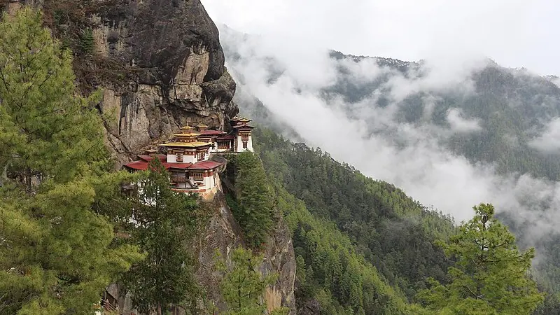 Mosteiro Taktsang Palphug, no Butão | Foto: Reprodução/Wikimedia Commons