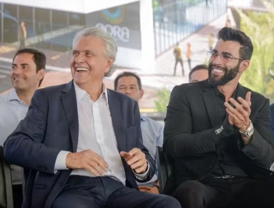 Ronaldo Caiado e Gusttavo Lima: em 2026, parceria independentemente da afiliação partidária do cantor | Foto: Reprodução/Redes sociais