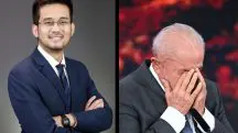 À esquerda, o deputado federal Kim Kataguiri; à direita, o presidente Luiz Inácio Lula da Silva