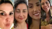 Da esquerda para a direita: Raquel de Souza Lopes, Michely Paiva Alves, Cristiane da Silva e Rosana Maciel Gomes. Elas estão foragidas por envolvimento nos atos do 8/1, em Brasília