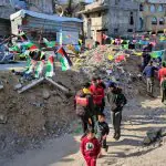 Em meio aos escombros, palestinos se movimentam para o Ramadã, período sagrado para os muçulmanos e cercado de restrições como forma de sacrifício | Foto: Reprodução/Twitter/X