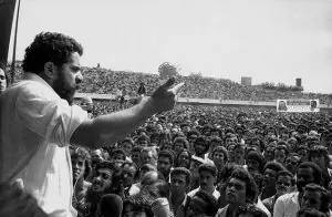 Lula discursando para metalúrgicos em 1979 | Foto: Reprodução/Wikipédia