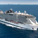 Fabricado na Itália, o MSC Seaview volta ao litoral brasileiro para início de temporada: capacidade para mais de 7 mil pessoas | Foto: MSC Cruzeiros/Divulgação