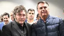 Presidente da Argentina, Javier Milei, e o ex-presidente do Brasil Jair Bolsonaro
