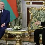 O presidente da Rússia, Vladimir Putin, esteve com Alexander Lukashenko, ditador da Bielorrússia | Foto: Reprodução/Redes sociais/Ministério das Relações Exteriores da República da Bielorrússia