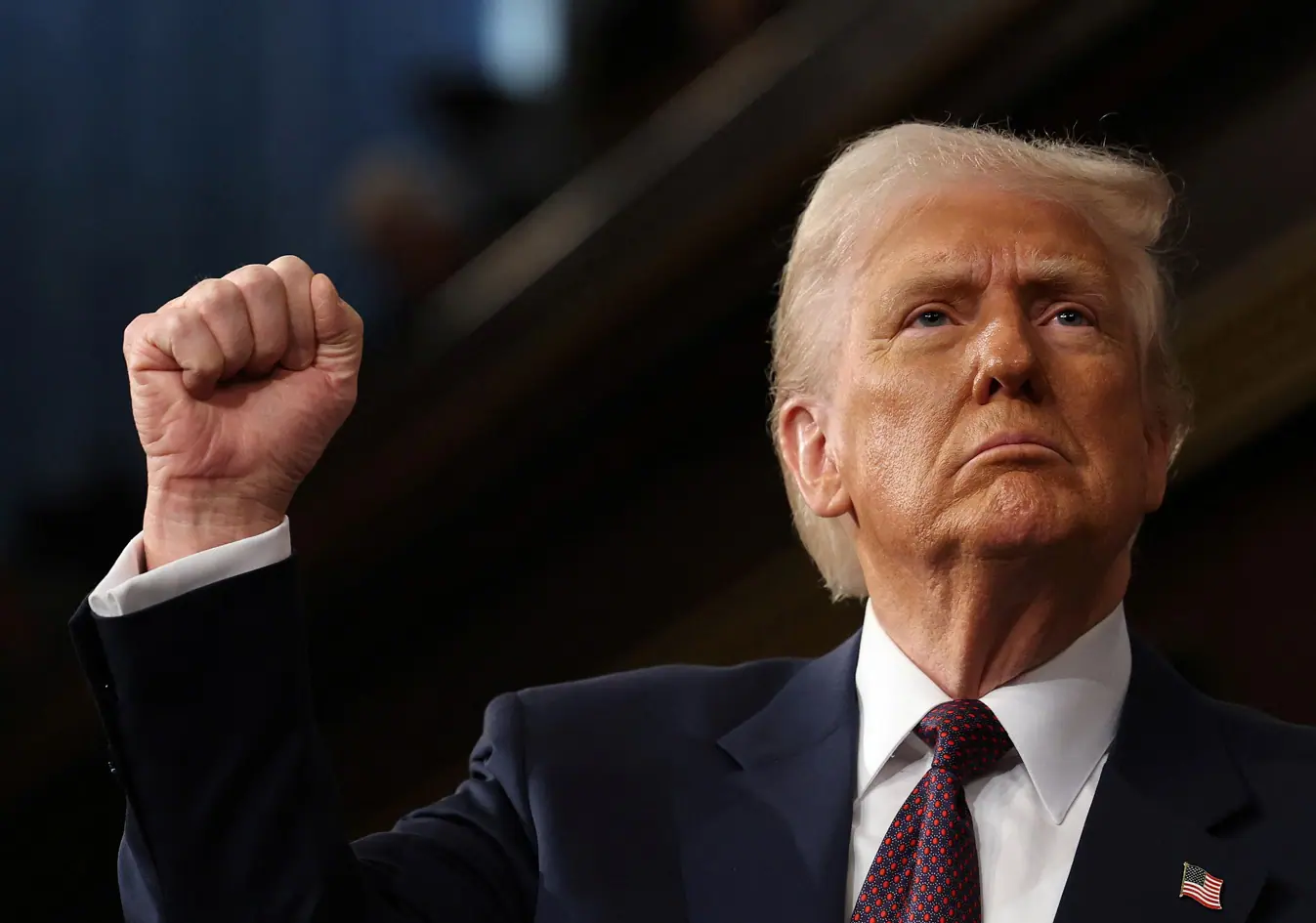 O presidente dos EUA, Donald Trump, discursa em uma sessão conjunta do Congresso no Capitólio dos EUA - 4/4/2025 | Foto: Ganhe McNamee/Reuters
