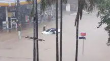 Chuva provoca desabamento, deixa ruas alagadas e afeta transporte público no ABC Paulista
