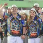 Presidente do Senado, Davi Alcolumbre, e a mulher, Liana Andrade, durante desfile da Império da Zona Norte, em Macapá | Foto: Reprodução/Redes sociais
