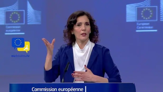 A comissária europeia para a Gestão de Crises, Hadja Lahbib | Foto: YouTube