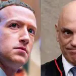Mark Zuckerberg, controlador da Meta, e o ministro do STF Alexandre de Moraes: novos termos | Foto; Montagem sobre reprodução/Redes sociais