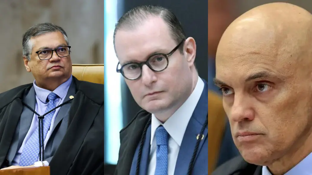 Os ministros Flávio Dino, Cristiano Zanin e Alexandre de Moraes; todos eles já entraram em embates contra Bolsonaro | Foto: Reprodução